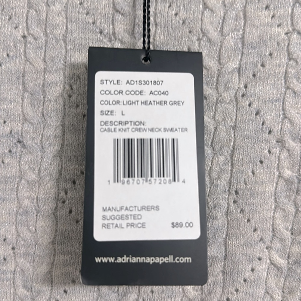 Adrianna Papell Puff Sleeved Sweater Size Large NWT - Picture 2 of 5